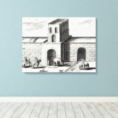 Eine Tür in der großen Mauer Leinwanddruck (Insitu (Holzboden))