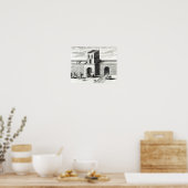 Eine Tür in der großen Mauer Poster (Küche)