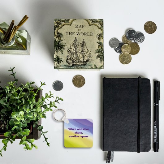 Eine Tür öffnet Sprichwort Weisheitslavene Schlüsselanhänger