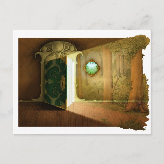 Eine Tür zu . . . Postkarte (Vorderseite)