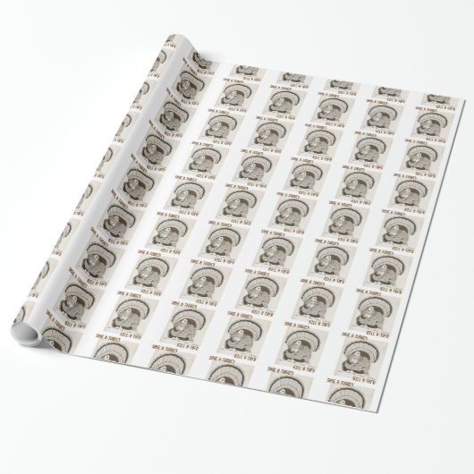 "Eine Türkei Rette Tofu" Veganes Papier Geschenkpapier (Ungerollt)