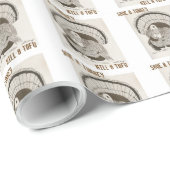 "Eine Türkei Rette Tofu" Veganes Papier Geschenkpapier (Rolleneckpunkt)