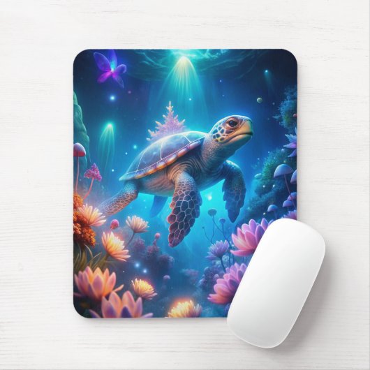 Eine Turtle Mousepad (Mit Mouse)