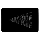 Eine typografische Folie mit Pi Magnet (Horizontal)