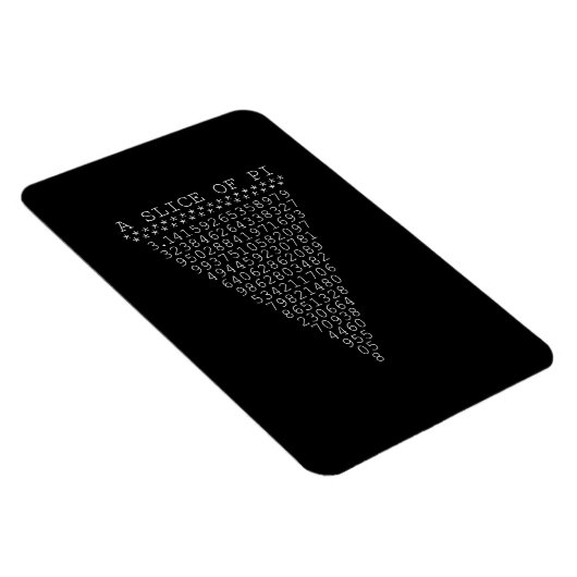 Eine typografische Folie mit Pi Magnet (Rechte Seite)