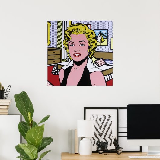 Eine überarbeitete und vektorierte Marilyn Pop Art Poster (Heimbüro)
