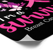 Eine Überlebende Brustkrebs-Bewusstsein Frauen Poster (Ecke)