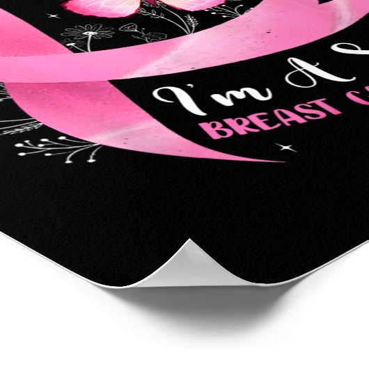 Eine überlebende Brustkrebsbewusstsein, rosafarben Poster (Ecke)