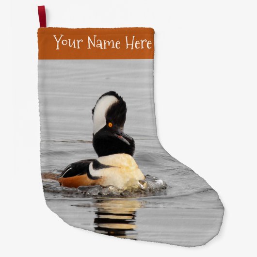 Eine überraschend gehobene Merganser-Duck Großer Weihnachtsstrumpf (Vorderseite)