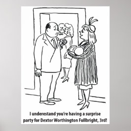 Eine Überraschung für Dexter, lustig, Vintag Poster