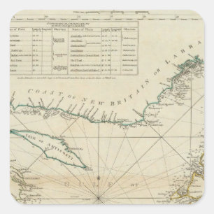 Eine Übersicht über den Golf von St. Laurent Quadratischer Aufkleber