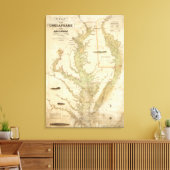 Eine Übersicht über die Buchten Chesapeake und Del Leinwanddruck (Insitu (Wohnzimmer))