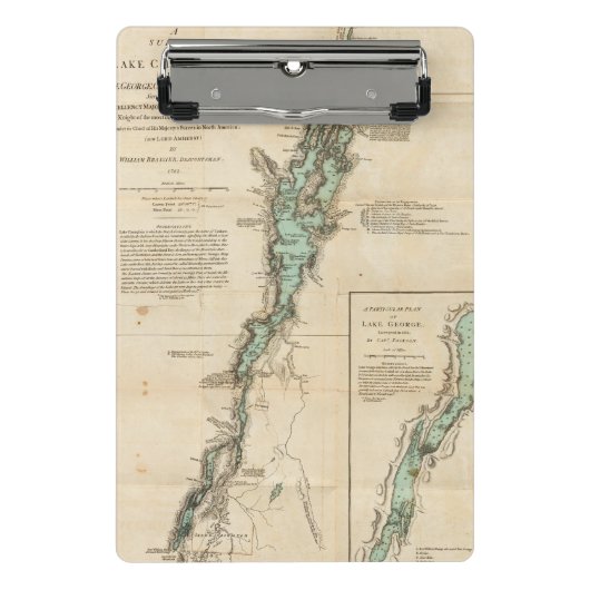 Eine Übersicht von See Champlain Mini Klemmbrett (Vorderseite)