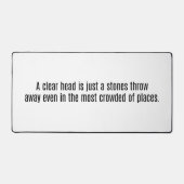 Eine übersichtliche Schreibtischmatte (Vorderseite)