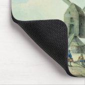 Eine Ufer-Szene mit Windmühlen und Verschiffen Mousepad (Ecke)