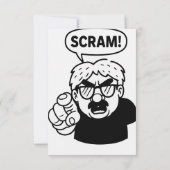 Eine Ugly American Grußkarte - SCRAM! Dankeskarte (Rückseite)