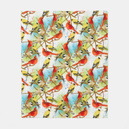 Eine Uhr der Federn Fleecedecke