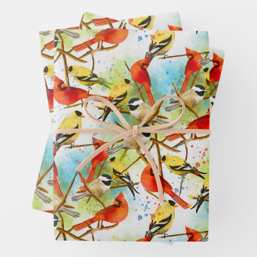 Eine Uhr der Federn Geschenkpapier Set (Beispiel)