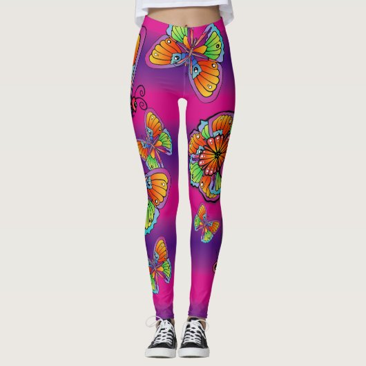 Eine Uhr der Schmetterlinge Leggings (Vorderseite)