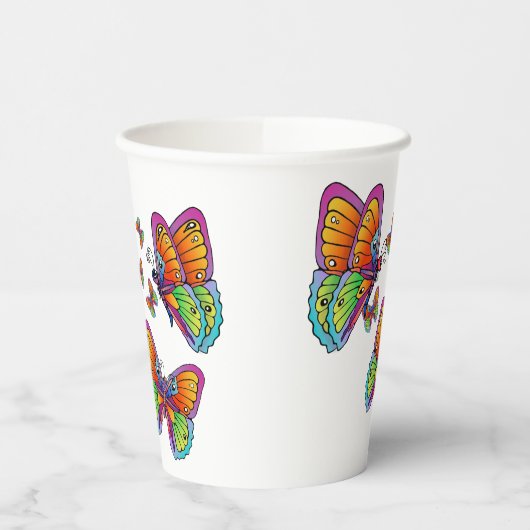 Eine Uhr der Schmetterlinge Pappbecher (Links)