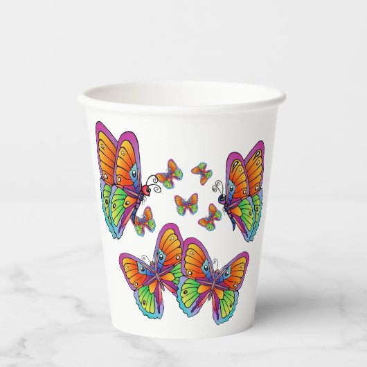 Eine Uhr der Schmetterlinge Pappbecher (Vorderseite)