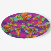 Eine Uhr der Schmetterlinge Pappteller (Schrägansicht)