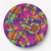 Eine Uhr der Schmetterlinge Pappteller (Vorderseite)