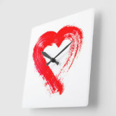 Eine Uhr des roten Herzens (Winkel)