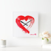 Eine Uhr des roten Herzens (Zuhause)