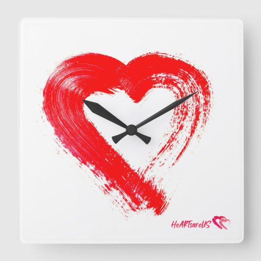 Eine Uhr des roten Herzens (Vorderseite)