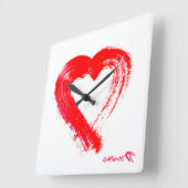 Eine Uhr des roten Herzens (Winkel)