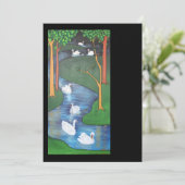 Eine Uhr des Schwimmens mit sieben Swans (Stehend Vorderseite)