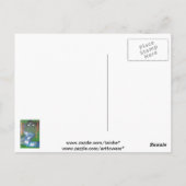 Eine Uhr des Schwimmens mit sieben Swans Postkarte (Rückseite)