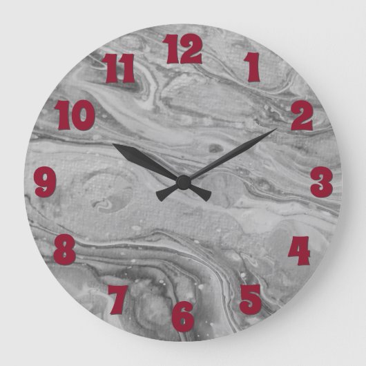 eine Uhr, die in Marmor aussieht, Große Wanduhr (Vorderseite)