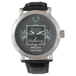 Eine Uhr schmückte mit Ihrem besitzen sehr Wappen