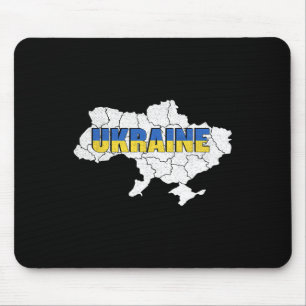 Eine ukrainische Karte und Flagge der Ukraine Mousepad