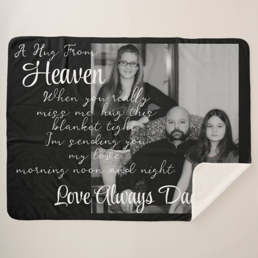 Eine Umarmung aus dem Himmelsblau Sherpadecke (Vorderseite (Horizontal))