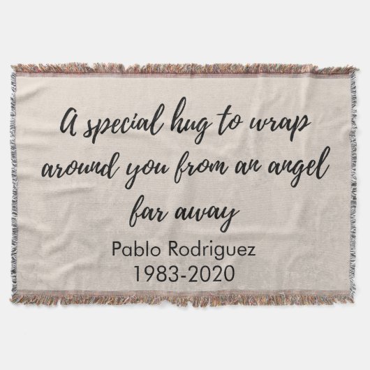 Eine Umarmung aus der Engelwurzeldecke Decke (Vorderseite)