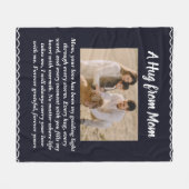 Eine Umarmung aus der Mama Personalisierter Mutter Fleecedecke (Vorderseite (Horizontal))