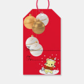 Eine Umarmung für Weihnachten Geschenkanhänger (Rückseite)