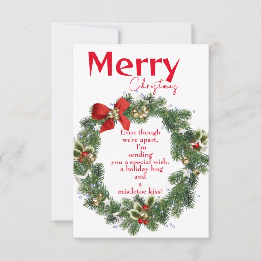 Eine Umarmung für Weihnachten Karte (Vorderseite)