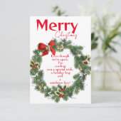 Eine Umarmung für Weihnachten Karte (Stehend Vorderseite)