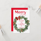 Eine Umarmung für Weihnachten Karte (Vorderseite/Rückseite Beispiel)