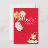 Eine Umarmung für Weihnachten Karte (Vorderseite)