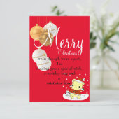 Eine Umarmung für Weihnachten Karte (Stehend Vorderseite)