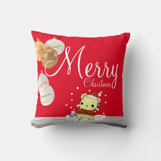 Eine Umarmung für Weihnachten Kissen (Vorderseite)