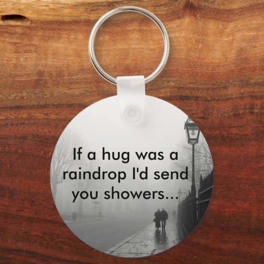 Eine Umarmung im Regen Schlüsselanhänger (Vorderseite)