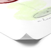 Eine Umarmung in einem Glas Poster (Ecke)