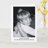 Eine Umarmung ist ein großes Geschenk Karte (Gelbe Blume)