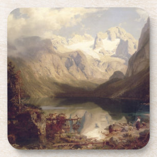 Eine umfangreiche alpine See-Landschaft, 1862 (Öl Untersetzer